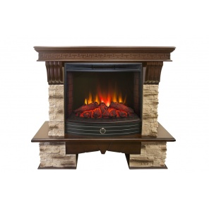 Электрокамин пристенный Real Flame Rockland с очагом Evrika 25.5 LED